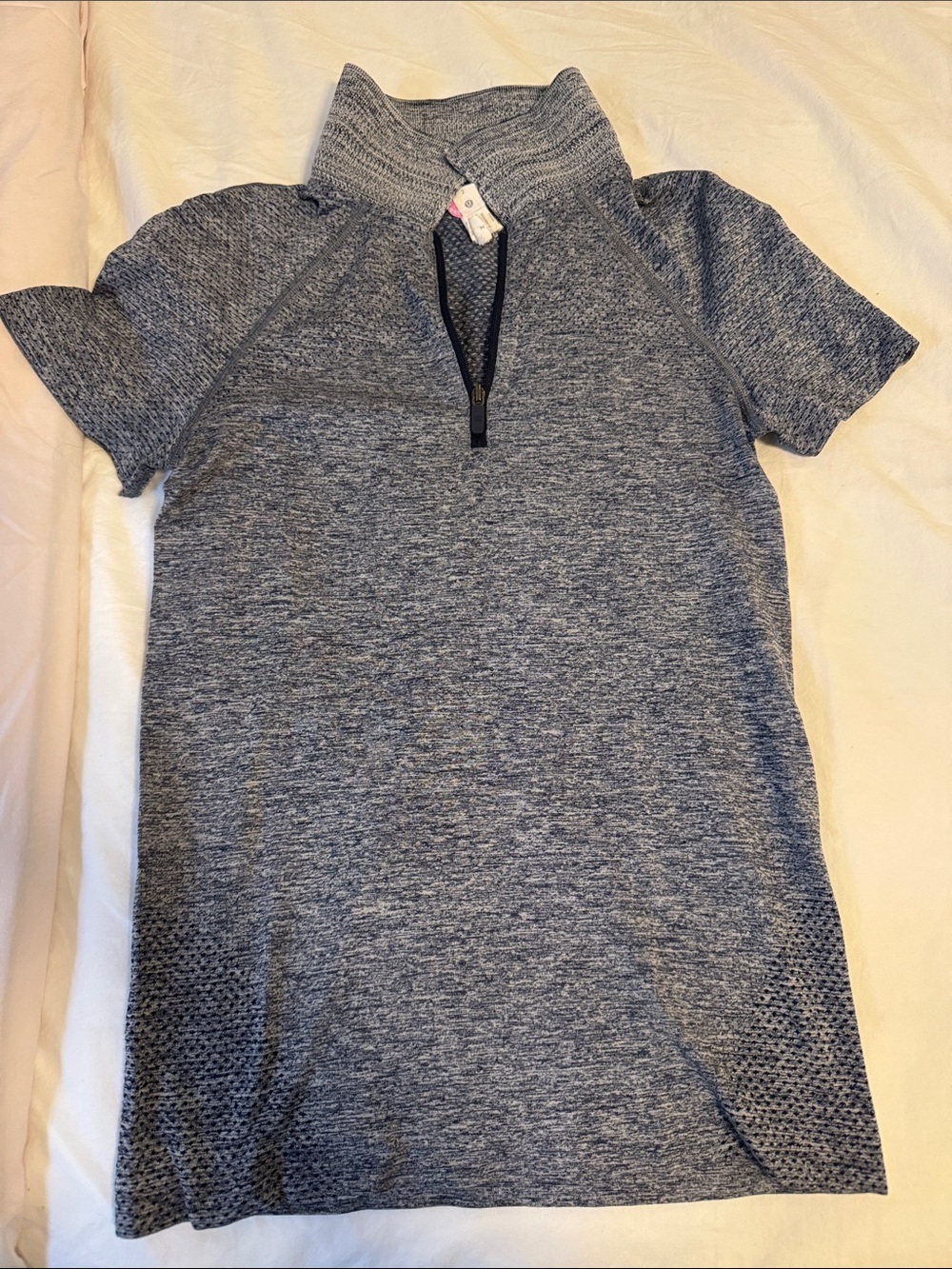 Lululemon swiftly fitted polo size 2 Heathered navy blue